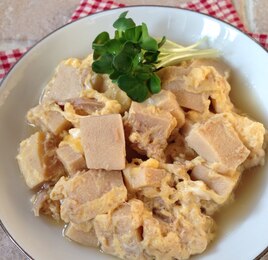 高野豆腐とツナの卵とじ